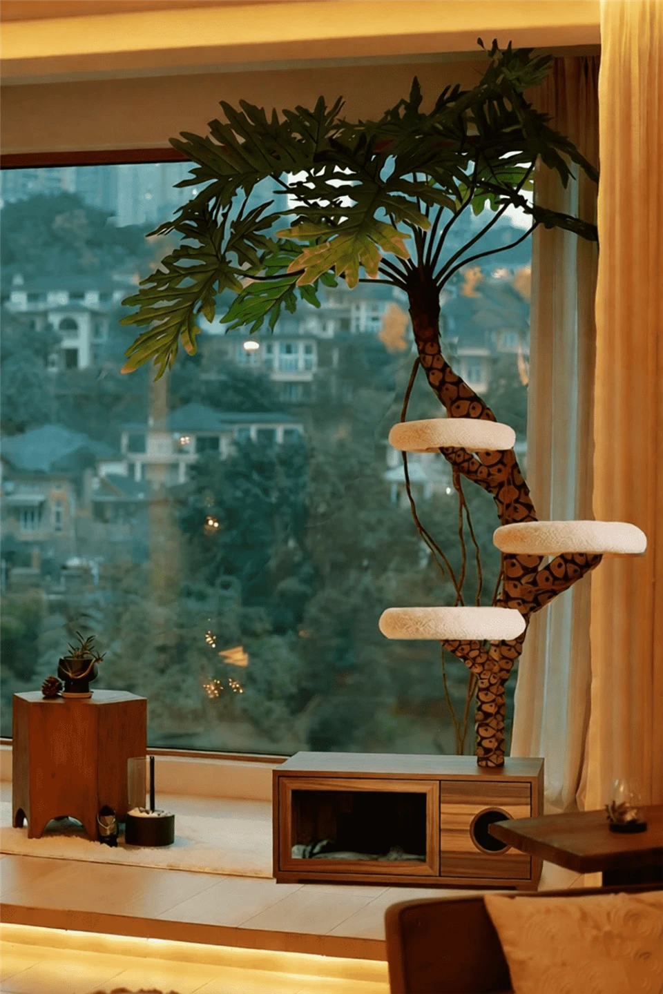 Artificial Monstera Deliciosa Tree Cat Tree high quality