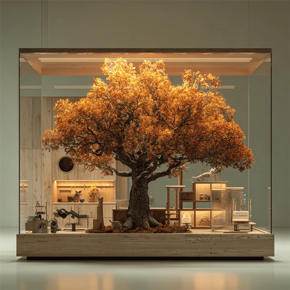Artificial Autumn Maple Tree Cat Tree high quality